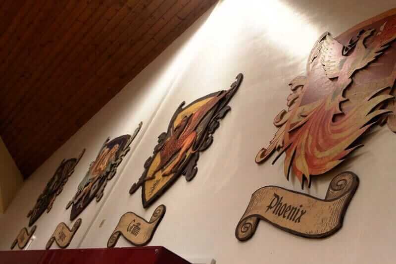 An image of school crest wall graphics.
